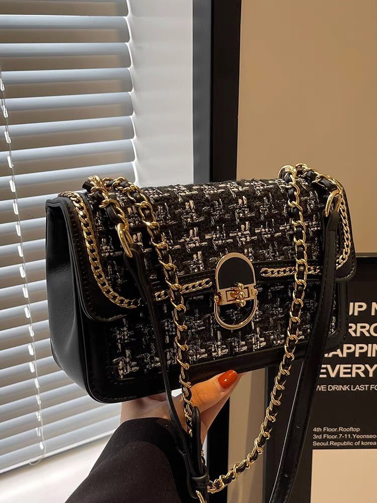 Mini borsa a tracolla intrecciata
