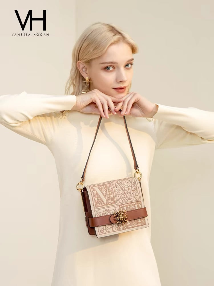 Borsa a tracolla vintage ricamata