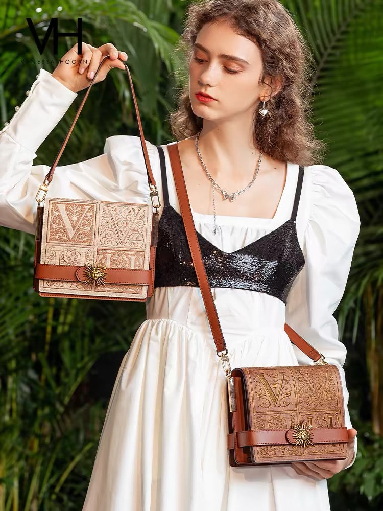 Borsa a tracolla vintage ricamata