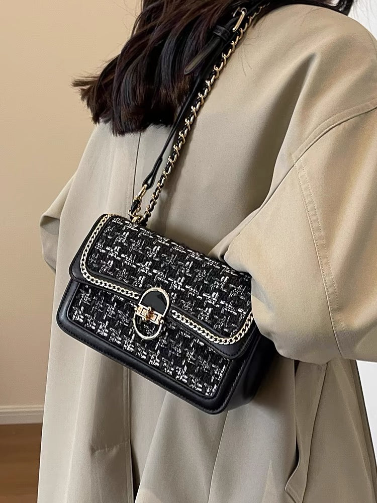 Mini borsa a tracolla intrecciata