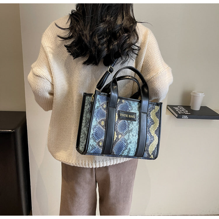 Elegant Snake Print Tote