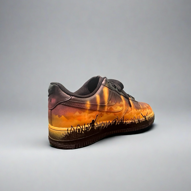 Hand-Painted Festival Flame Sneakers