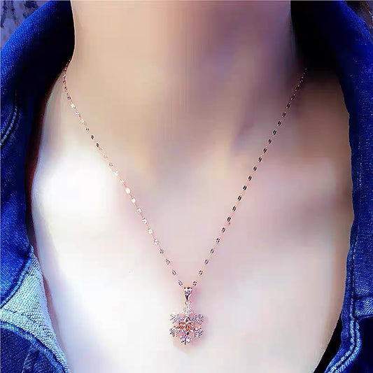 Snowflake diamond necklace