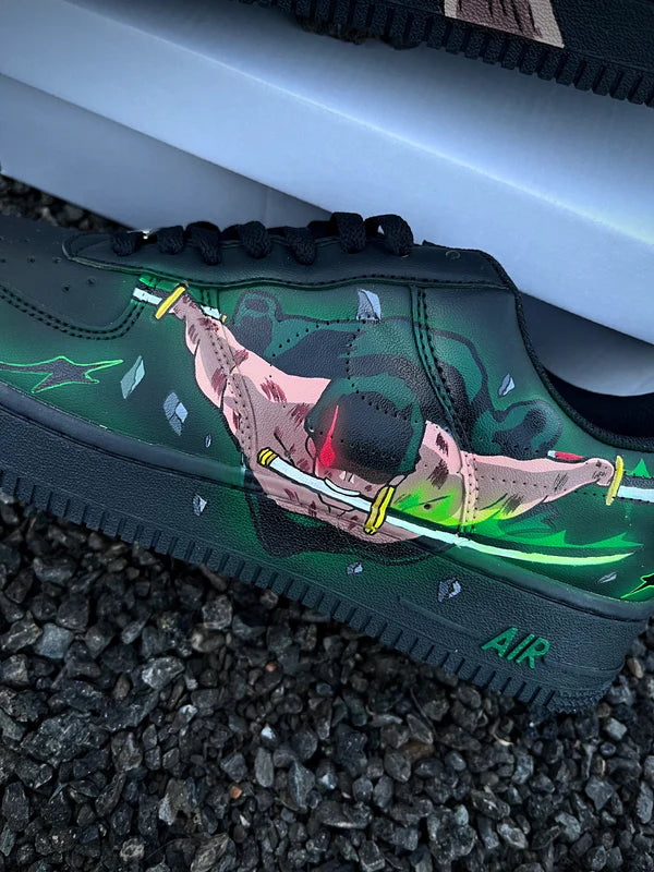 Luffy & Zoro Hand-Painted Sneakers