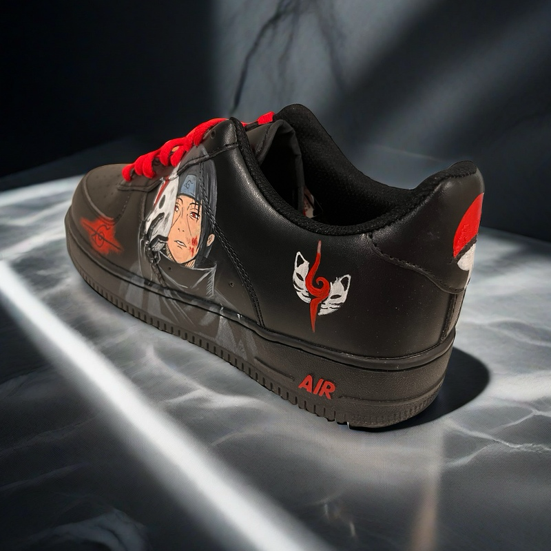 Hand-Painted Itachi Uchiha Sneakers