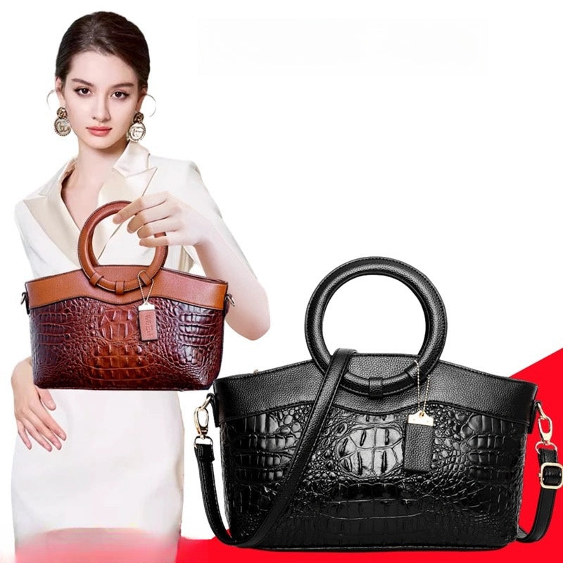 Crocodile leather handbag